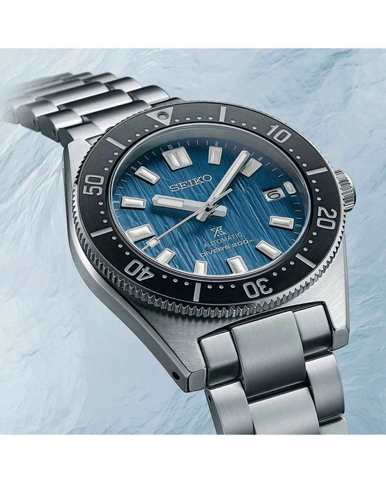 SEIKO Prospex Glacier Save the Ocean Divers Automatic Silver Stainless Steel Bracelet Special Edition