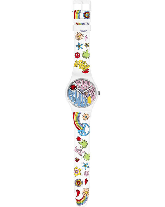 SWATCH Power of Peace Multicolor Silicone Strap