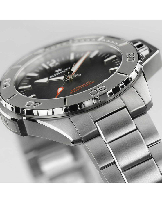 HAMILTON Khaki Navy Frogman Automatic Silver Stainless Steel Bracelet