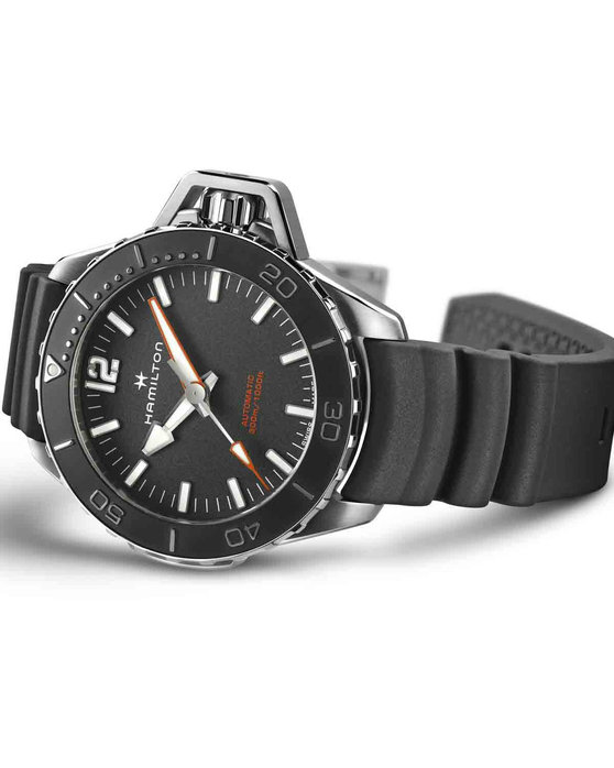 HAMILTON Khaki Navy Frogman Automatic Black Rubber Strap