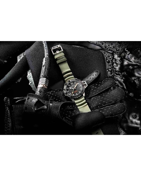 HAMILTON Khaki Navy Frogman Automatic Khaki Rubber Strap