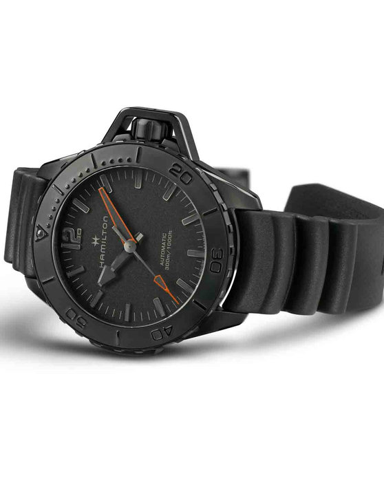 HAMILTON Khaki Navy Frogman Automatic Black Rubber Strap