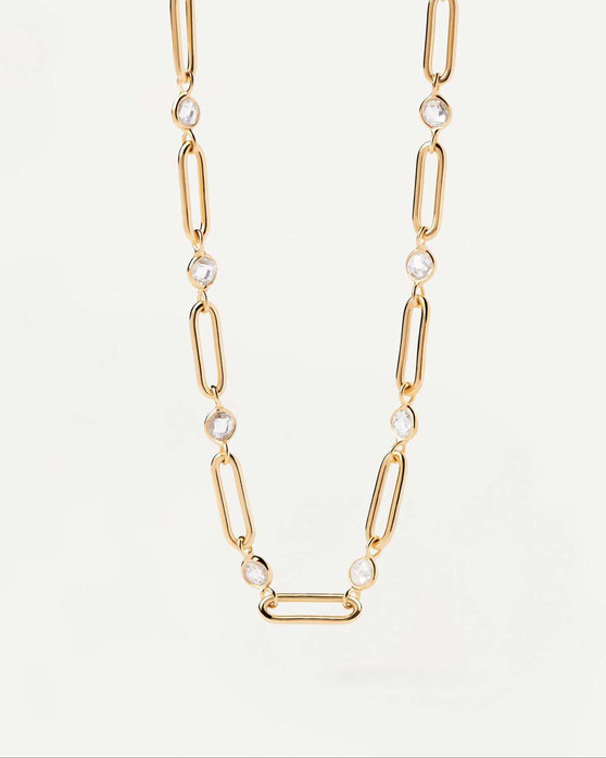 PDPAOLA Carry-Overs Miami Gold Chain Necklace made of 18ct-Gold-Plated Sterling Silver