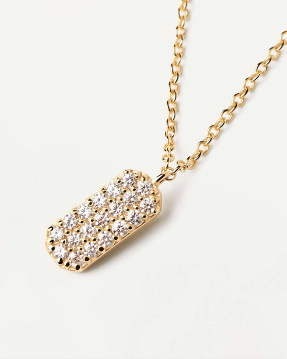 PDPAOLA Carry-Overs Icy Gold Necklace made of 18ct-Gold-Plated Sterling Silver