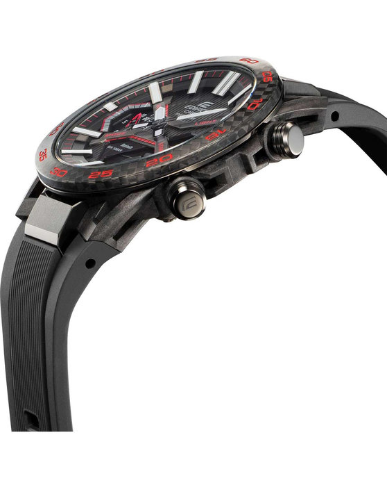 CASIO Edifice Sospensione Tough Solar Smartwatch Chronograph Black Rubber Strap kosmima.gr