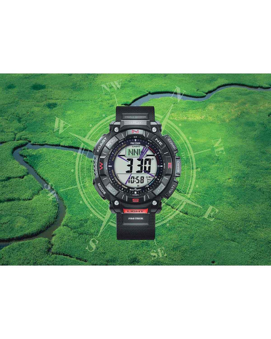 CASIO Protrek Tough Solar Chronograph Black Biosourced Strap