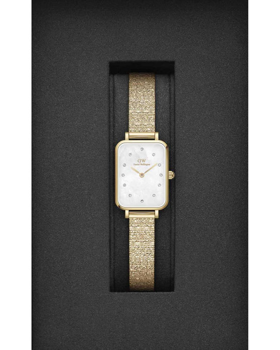 DANIEL WELLINGTON Quadro Lumine Crystals Gold Stainless Steel Bracelet