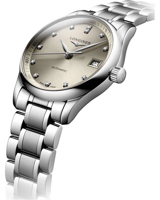 LONGINES The LONGINES Master Collection Diamonds Automatic Silver Stainless Steel Bracelet