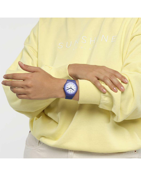 SWATCH New Gent Violet Verbena Blue Silicone Strap