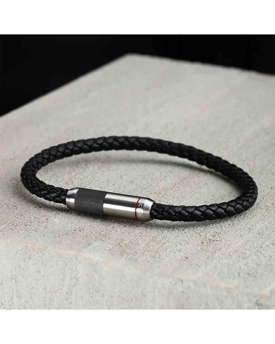 SECTOR Bandy Stainless Steel and Leather Bracelet