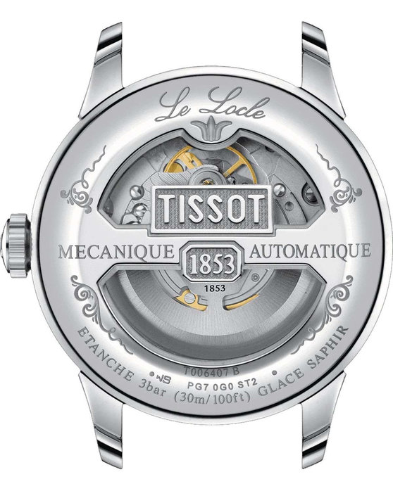 TISSOT T-Classic Le Locle Open Heart Automatic Silver Stainless Steel Bracelet