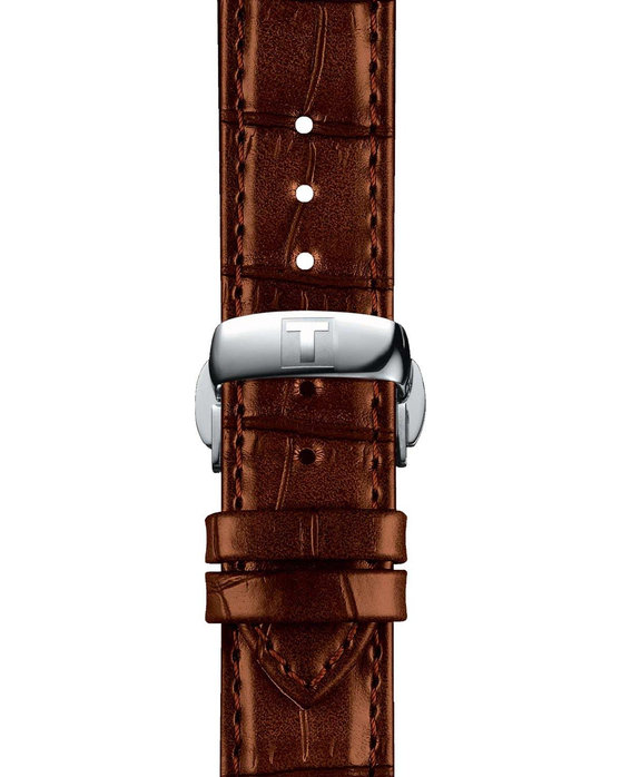 TISSOT T-Classic Le Locle Open Heart Automatic Brown Leather Strap