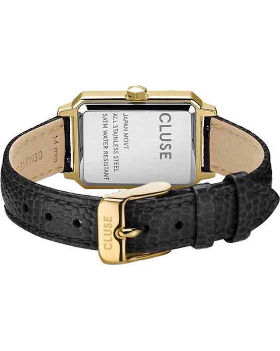 CLUSE Fluette Black Leather Strap