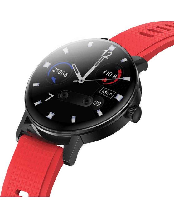 DAS.4 SU10 Smartwatch Chronograph Red Silicone Strap