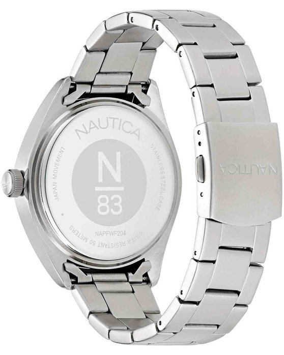 NAUTICA N83 Finn World Silver Stainless Steel Bracelet