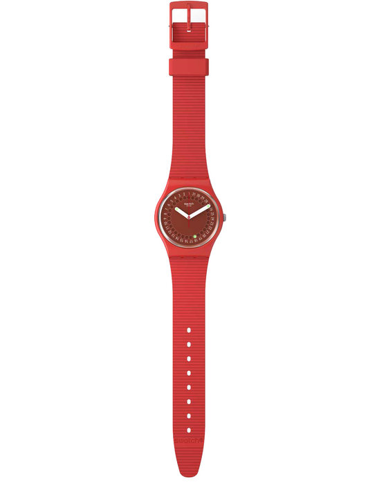 SWATCH Cycles In The Sun Red Silicone Strap