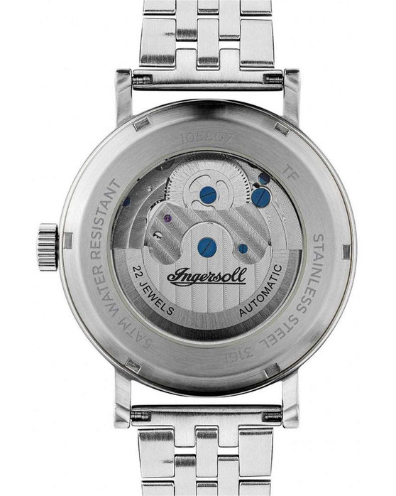 INGERSOLL Charles Automatic Silver Stainless Steel Bracelet