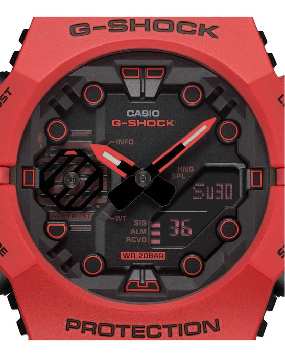 CASIO G-SHOCK Smartwatch Chronograph Red Rubber Strap