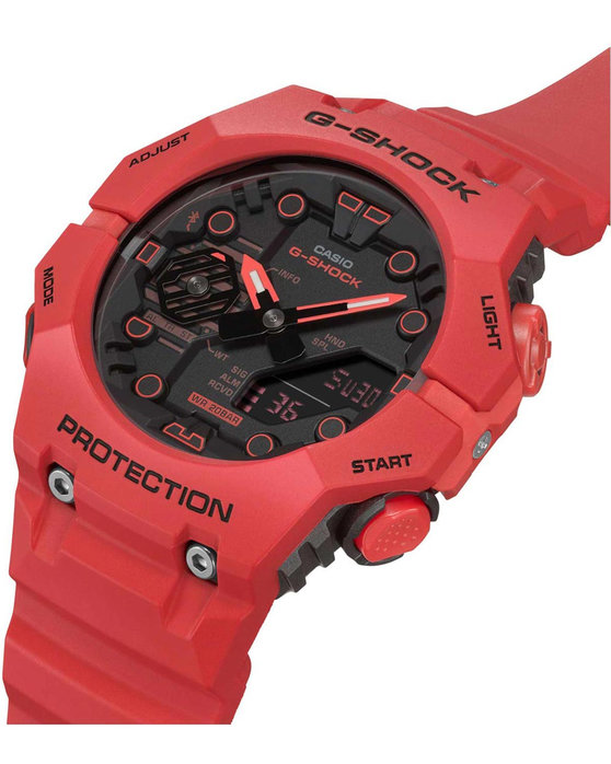 CASIO G-SHOCK Smartwatch Chronograph Red Rubber Strap