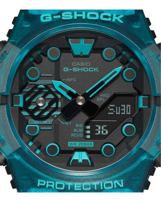 CASIO G-SHOCK Smartwatch Chronograph Turquoise Rubber Strap