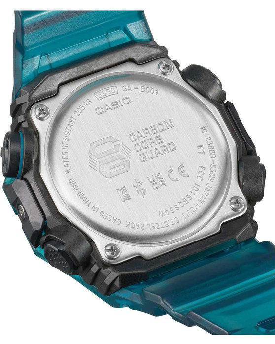 CASIO G-SHOCK Smartwatch Chronograph Turquoise Rubber Strap