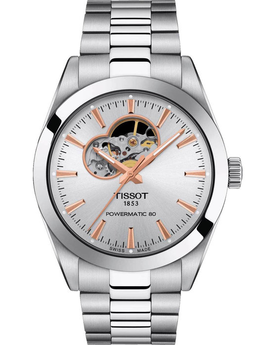 TISSOT T Classic Open Heart Powermatic 80 Automatic Silver