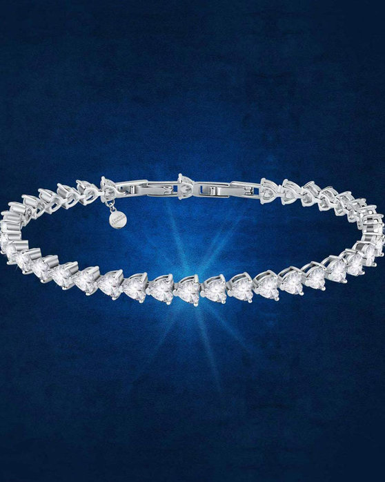 CHIARA FERRAGNI Infinity Love Rhodium Plated Bracelet with Zircons