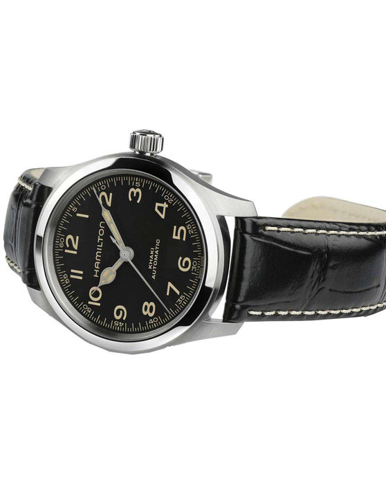 HAMILTON Khaki Field Murph Automatic Black Leather Strap