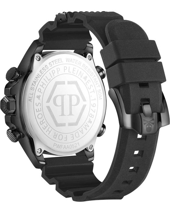 PHILIPP PLEIN The G.O.A.T Chronograph Black Rubber Strap