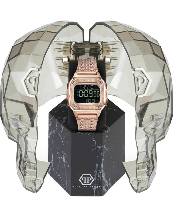 PHILIPP PLEIN Hyper Shock Crystals Chronograph Rose Gold Stainless Steel Bracelet