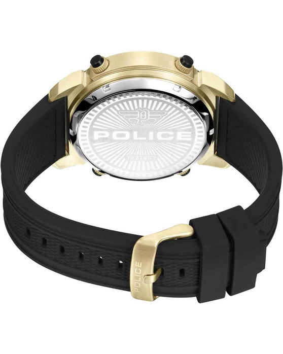 POLICE Rotor Black Silicone Strap