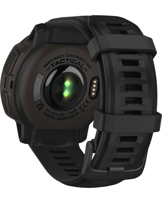 GARMIN Instinct Crossover Solar Tactical Black Silicone Strap