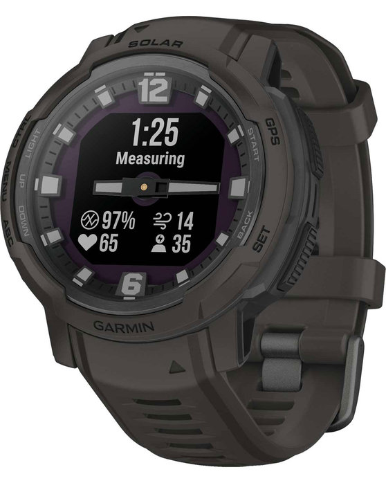 GARMIN Instinct Crossover Solar Graphite Black Silicone Strap