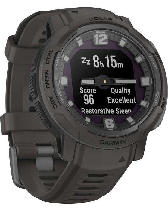 GARMIN Instinct Crossover Solar Graphite Black Silicone Strap