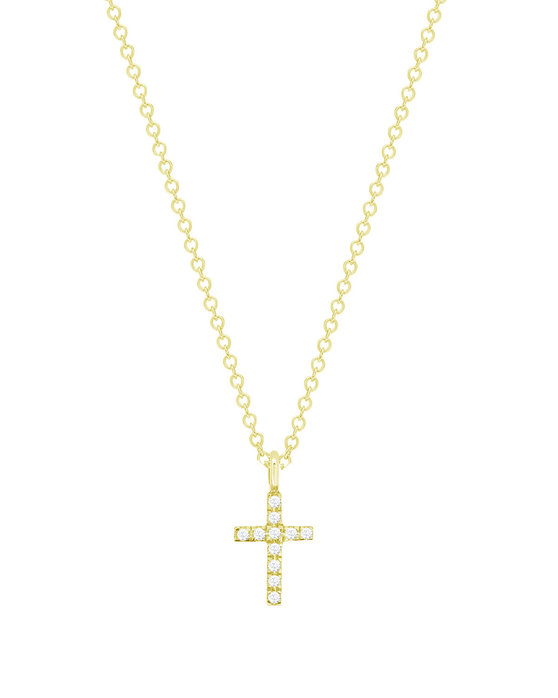 Βαπτιστικός σταυρός κολιέ SAVVIDIS από χρυσό 18Κ με Διαμάντια
