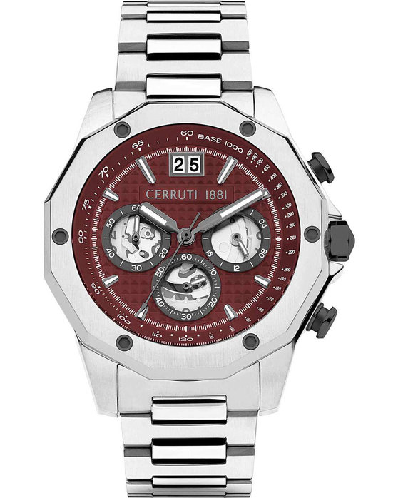 CERRUTI Molveno Chronograph Silver Stainless Steel Bracelet