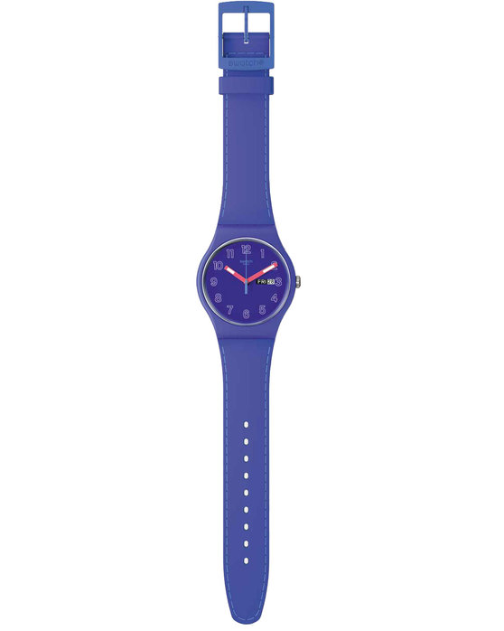 SWATCH New Gent Biosourced Cobalt Disco Blue Silicone Strap