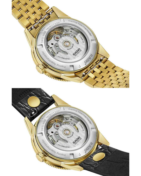 RADO Captain Cook x Marina Hoermanseder Heartbeat Gold Stainless Steel Bracelet (R32117708)