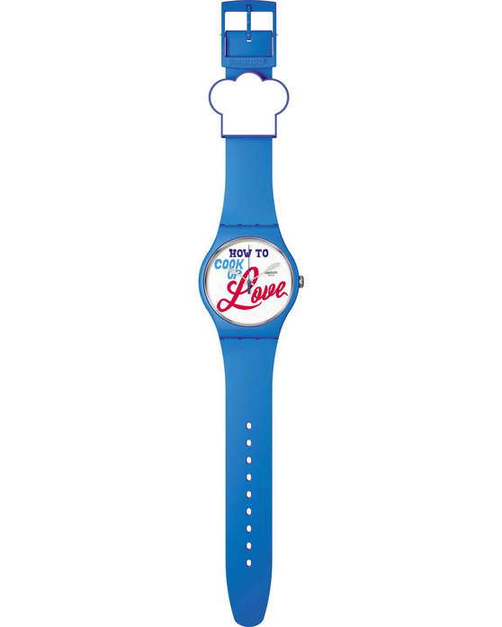 SWATCH Valentine’s Day Recipe For Love Light Blue Silicone Strap