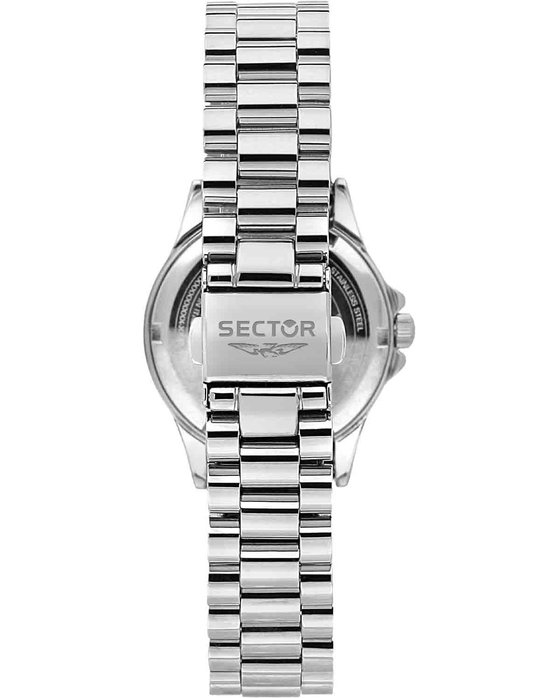 SECTOR 230 Crystals Silver Stainless Steel Bracelet