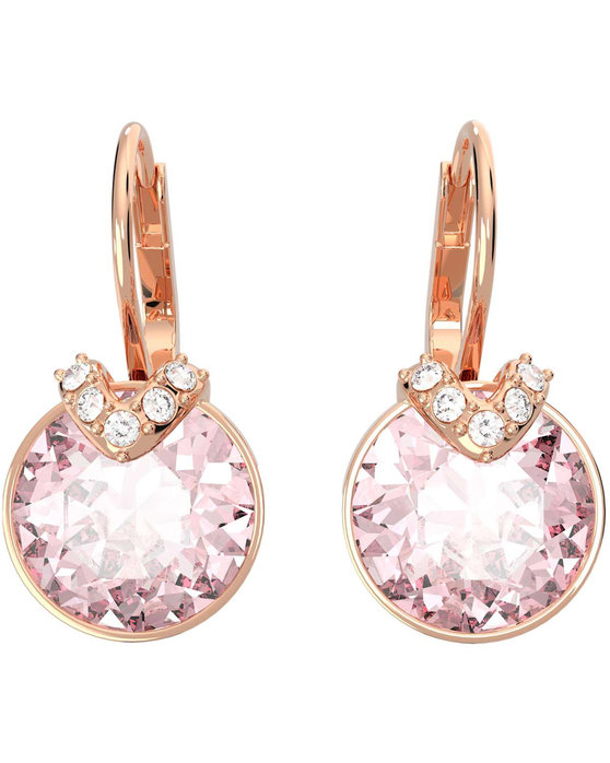 SWAROVSKI Pink Bella V drop earrings (round cut)