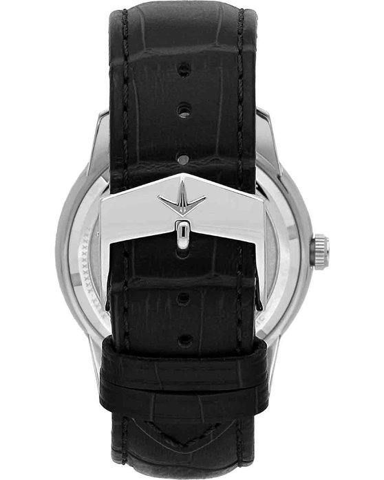 LUCIEN ROCHAT Iconic Automatic Black Leather Bracelet