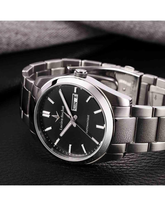 LUCIEN ROCHAT Leman Automatic Silver Stainless Steel Bracelet