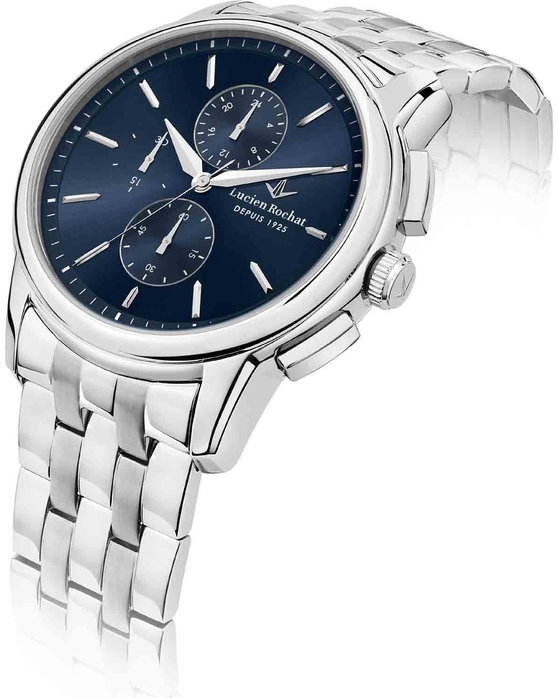 LUCIEN ROCHAT Iconic Chronograph Silver Stainless Steel Bracelet