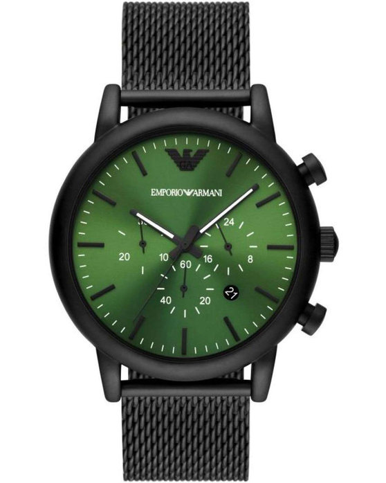 Emporio ARMANI Luigi Chronograph Black Stainless Steel Bracelet