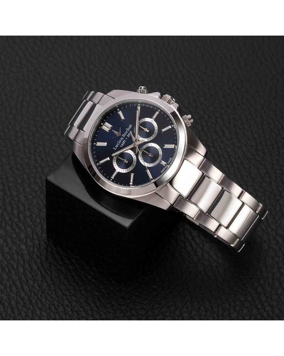 LUCIEN ROCHAT Leman Chronograph Silver Stainless Steel Bracelet