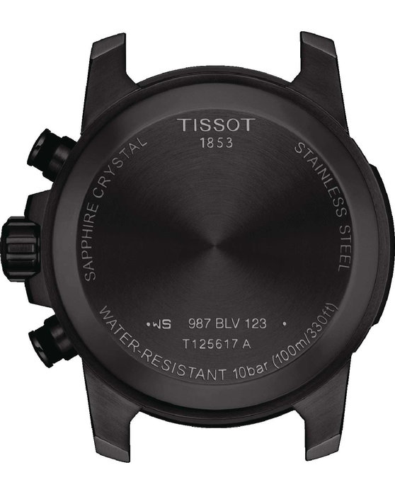 TISSOT T-Sport Supersport Chronograph Black Leather Strap Basketball Edition