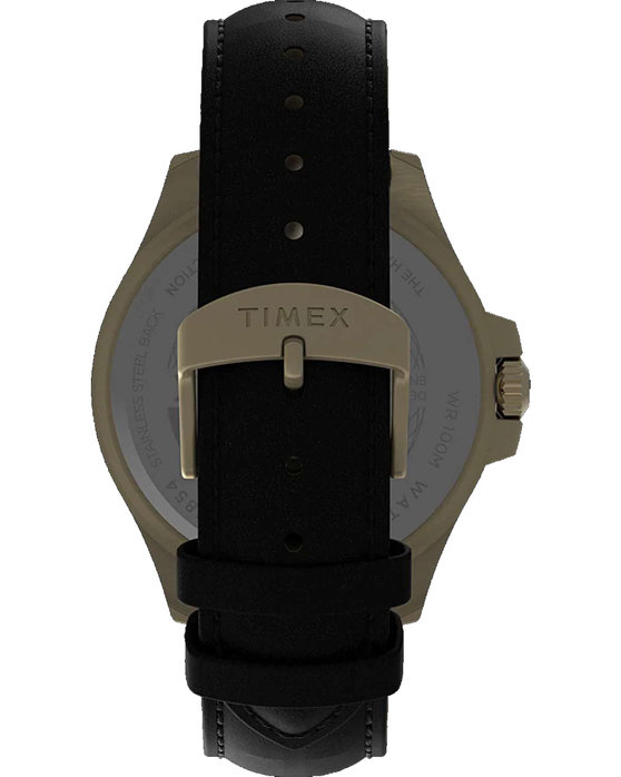 TIMEX Harborside Coast Black Leather Strap