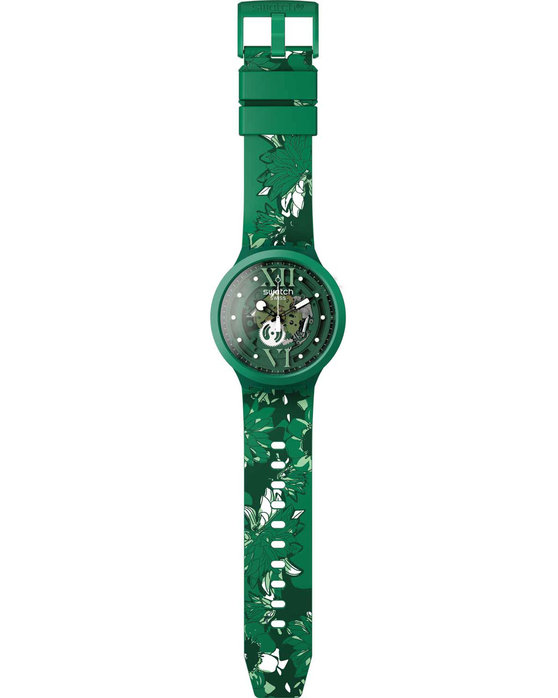 SWATCH Camoflower Green Multicolor Silicone Strap