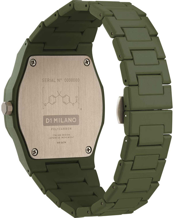 D1 MILANO Polycarbon Khaki Polycarbonate Bracelet